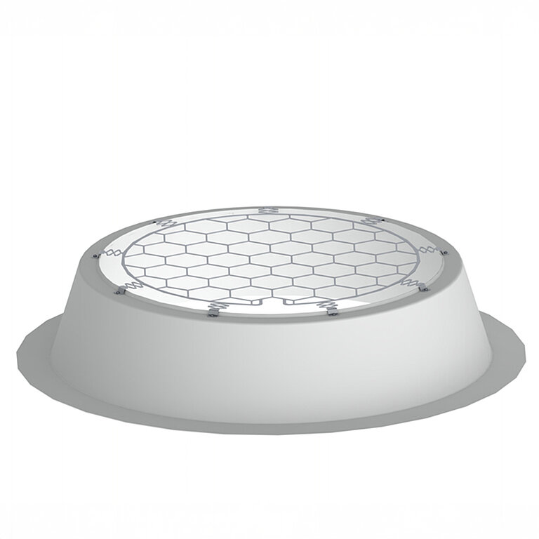 LAMILUX Lichtkuppel F100 rund mit Durchsturzgitter zur Absturzsicherung