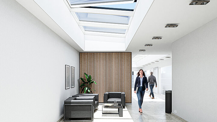 Modulares Glasdach MS78 Bürogebäude