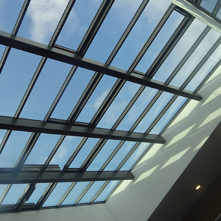 Glasdach PR60 Passivhaus mit energieeffizienter Verglasung und schlanken Profilen.